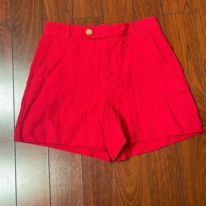 Draper James RSVP red textured short. Size 6